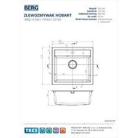 Кухонная мойка Berg Hobart BRQ19104 - Превью изображения №4 — Интернет-магазин Time-Shop