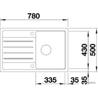 Кухонная мойка Blanco Legra 45 S 522203 (белый) - Превью изображения №2 — Интернет-магазин Time-Shop