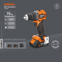 Дрель-шуруповерт Daewoo Power DAA 4021Li Set (с 2-мя АКБ, кейс) - Превью изображения №2 — Интернет-магазин Time-Shop