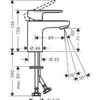 Смеситель Hansgrohe Vernis Blend 71558670 - Превью изображения №2 — Интернет-магазин Time-Shop