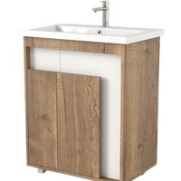 Дабер Тумба под умывальник 015 70 Т15.7.0.21 (дуб галифакс/белый)