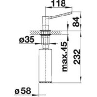 Дозатор для моющего средства Blanco Torre (нержавеющая сталь) - Превью изображения №3 — Интернет-магазин Time-Shop