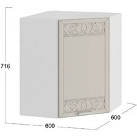 Шкаф навесной Трия Долорес 1В6У (белый/крем) - Превью изображения №3 — Интернет-магазин Time-Shop