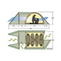 Кемпинговая палатка AlexikA Tower 4 Plus Fib (зеленый) - Превью изображения №11 — Интернет-магазин Time-Shop