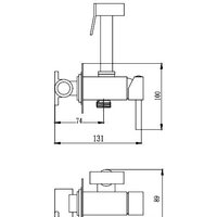 Гигиенический душ Haiba HB5512-4 (бронза) - Превью изображения №2 — Интернет-магазин Time-Shop