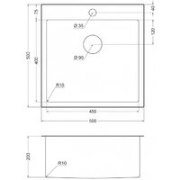 Кухонная мойка Emar EMB-117A PVD Nano Dark - Превью изображения №2 — Интернет-магазин Time-Shop