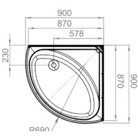 Душевая кабина Domani-Spa Simple High 90x90 (прозрачное стекло/белый) - Превью изображения №3 — Интернет-магазин Time-Shop