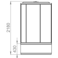 Душевая кабина Domani-Spa Simple High 90x90 (прозрачное стекло/белый) - Превью изображения №2 — Интернет-магазин Time-Shop