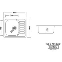Кухонная мойка Kernau KSS G 455 1B1D Linen - Превью изображения №2 — Интернет-магазин Time-Shop