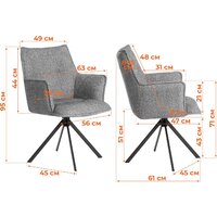 Интерьерное кресло TetChair Lutz (велюр/букле, VT shape silver) - Превью изображения №16 — Интернет-магазин Time-Shop