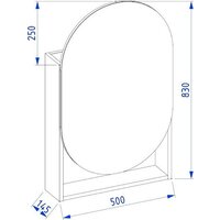  Lauter Шкаф с зеркалом Estel 50 (серо-зеленый полуматовый) - Превью изображения №4 — Интернет-магазин Time-Shop
