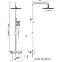Душевая система  Valvex Cubus 2447130 - Превью изображения №2 — Интернет-магазин Time-Shop
