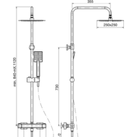 Душевая система  Valvex Cubus 2447130 - Превью изображения №2 — Интернет-магазин Time-Shop