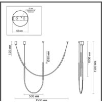Подвесная люстра Odeon Light Monella 6639/24CL - Превью изображения №4 — Интернет-магазин Time-Shop
