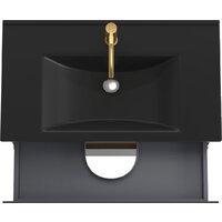  ЗОВ Тумба под умывальник Лира 100 L100MWFMLGVG (графель глянец) - Превью изображения №3 — Интернет-магазин Time-Shop