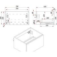  ЗОВ Тумба под умывальник Кито 80 K80LW0MWMC-KP13W (белый/белый матовый) - Превью изображения №8 — Интернет-магазин Time-Shop