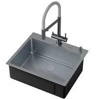 Кухонная мойка Roxen Simple 560220-60 сатин (с коландером и дозатором) - Превью изображения №8 — Интернет-магазин Time-Shop