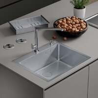 Roxen Simple 560220-60 сатин (с коландером и дозатором)