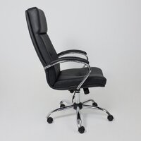 Офисное кресло AksHome Немига 1 (кожа натуральная Black/основание хром) - Превью изображения №5 — Интернет-магазин Time-Shop