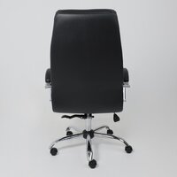 Офисное кресло AksHome Немига 1 (кожа натуральная Black/основание хром) - Превью изображения №6 — Интернет-магазин Time-Shop