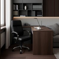 Офисное кресло AksHome Немига 1 (кожа натуральная Black/основание хром) - Превью изображения №16 — Интернет-магазин Time-Shop