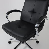 Офисное кресло AksHome Немига 1 (кожа натуральная Black/основание хром) - Превью изображения №8 — Интернет-магазин Time-Shop