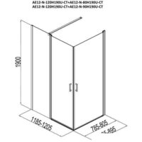 Душевой уголок Aquanet Cinetic 120x90 - Превью изображения №3 — Интернет-магазин Time-Shop