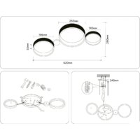 Припотолочная люстра Ambrella light FL4812/3 WH - Превью изображения №10 — Интернет-магазин Time-Shop