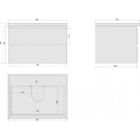  Дабер Тумба под умывальник 002 Т2.8.0.4Б (серый/белый) - Превью изображения №5 — Интернет-магазин Time-Shop