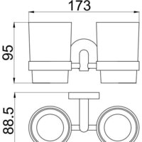 Стакан для зубной щетки и пасты Allen Brau Priority 6.31003-BN (двойной) - Превью изображения №2 — Интернет-магазин Time-Shop
