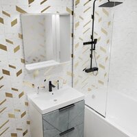  Mixline Шкаф с зеркалом для ванной Лайн 60 553011 (правый, с подсветкой) - Превью изображения №6 — Интернет-магазин Time-Shop