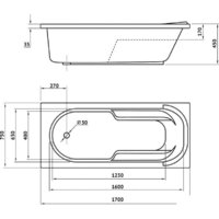 Ванна Berges Wasserhaus Lumbo 170x75 050003 - Превью изображения №2 — Интернет-магазин Time-Shop