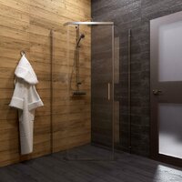 Душевой уголок Triton Дека Хром А1 90х90 без поддона (прозрачное стекло) - Превью изображения №6 — Интернет-магазин Time-Shop