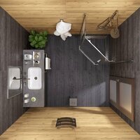 Душевой уголок Triton Дека Хром А1 90х90 без поддона (прозрачное стекло) - Превью изображения №3 — Интернет-магазин Time-Shop