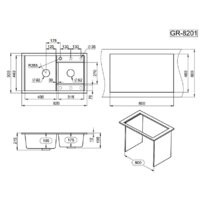 Кухонная мойка Granula GR-8201 (турмалин) - Превью изображения №4 — Интернет-магазин Time-Shop
