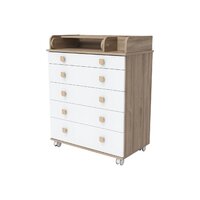 Детский комод Incanto Мишка с органайзером 800/5 PK-0060/01 (белый/дуб) - Превью изображения №4 — Интернет-магазин Time-Shop