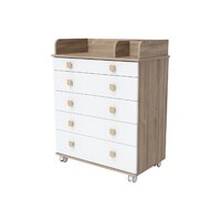 Детский комод Incanto Мишка с органайзером 800/5 PK-0060/01 (белый/дуб) - Превью изображения №5 — Интернет-магазин Time-Shop