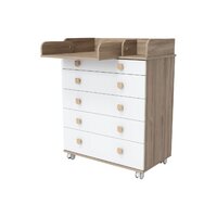 Детский комод Incanto Мишка с органайзером 800/5 PK-0060/01 (белый/дуб) - Превью изображения №7 — Интернет-магазин Time-Shop