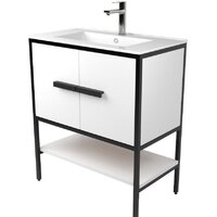 Дабер Тумба под умывальник 010 WeltWasser Deilbach 7517-70 Т10.7W.2.5 (черный/белый)