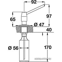 Дозатор для моющего средства Blanco Tango (хром) [511266] - Превью изображения №2 — Интернет-магазин Time-Shop