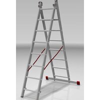 Лестница-стремянка Новая высота NV 522 двухсекционная индустриальная 2x8 ступеней - Превью изображения №3 — Интернет-магазин Time-Shop