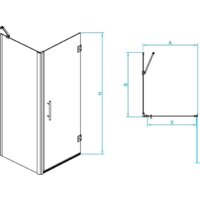 Душевой уголок RGW HO-045B (HO-011B + Z-050-2B + O-204B) 350604588-014 80x80 (черный/прозрачное стекло) - Превью изображения №3 — Интернет-магазин Time-Shop
