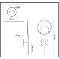 Бра Odeon Light Denzel 4322/15WL - Превью изображения №2 — Интернет-магазин Time-Shop