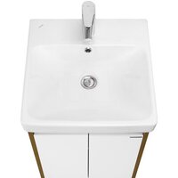  Акватон Тумба с умывальником Сканди Doors 45 1A2787K0SDZ90 (белый/дуб рустикальный) - Превью изображения №5 — Интернет-магазин Time-Shop