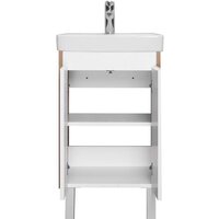  Акватон Тумба с умывальником Сканди Doors 45 1A2787K0SDZ90 (белый/дуб рустикальный) - Превью изображения №2 — Интернет-магазин Time-Shop