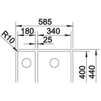 Кухонная мойка Blanco Claron 340/180-IF (левая) - Превью изображения №3 — Интернет-магазин Time-Shop