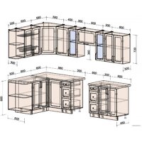Готовая кухня Интерлиния Тренд 1.5x2.8 левая (мята/белый/бискайская сосна) - Превью изображения №6 — Интернет-магазин Time-Shop