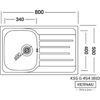 Кухонная мойка Kernau KSS G 454 1B1D Smooth - Превью изображения №2 — Интернет-магазин Time-Shop