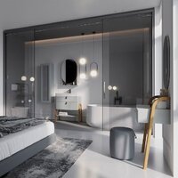  Lauter Шкаф с зеркалом Estel 50 (светло-серый полуматовый) - Превью изображения №2 — Интернет-магазин Time-Shop