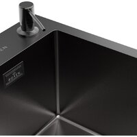 Кухонная мойка Roxen Simple 560220-60B-V графит/текстурная PVD покрытие (с коландером и дозатором) - Превью изображения №11 — Интернет-магазин Time-Shop